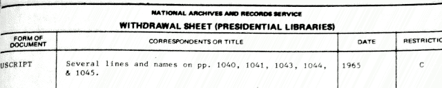 NARA deletions from this section