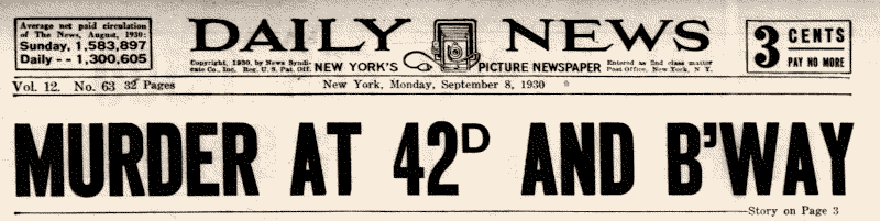 Newspaper headline about murder of Pinzolo