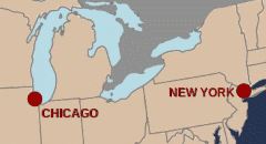 Chicago and New York